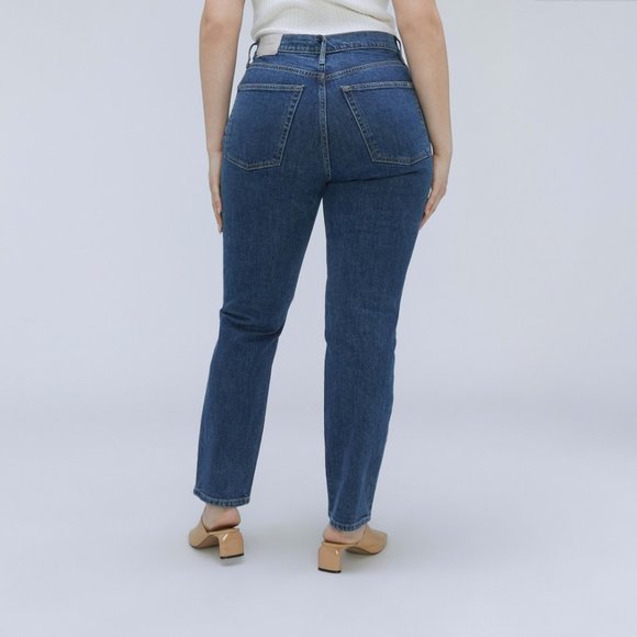 Everlane The Original Curvy Cheeky Jean, Sz 12/31, cropped, Washed Midnight - Picture 2 of 3